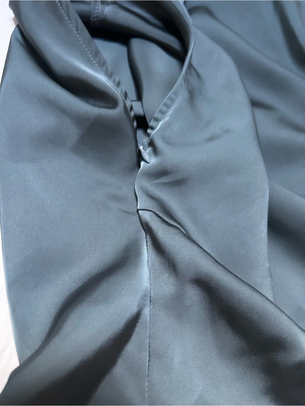 Storia Teal Blue Draped Ruched Maxi Dress - Picture 8 of 9